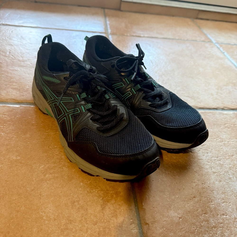 ASICS Women’s Black and Teal Athletic Shoes
